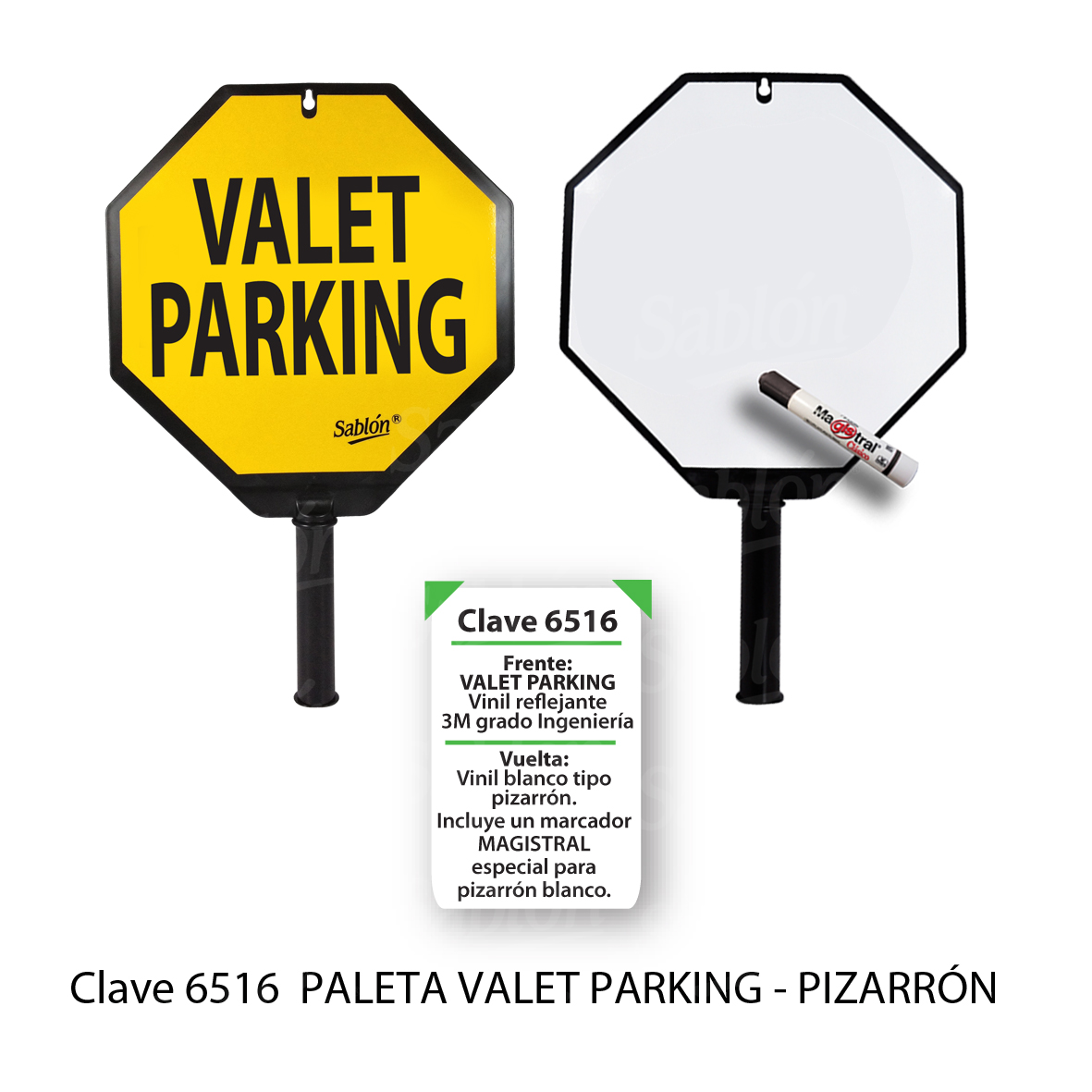 PALETA VALET PARKING- PIZARRON 6516