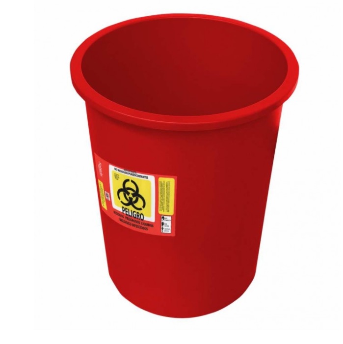 CESTO REDONDO 45L ROJO S/ TAPA - 8412RPBI