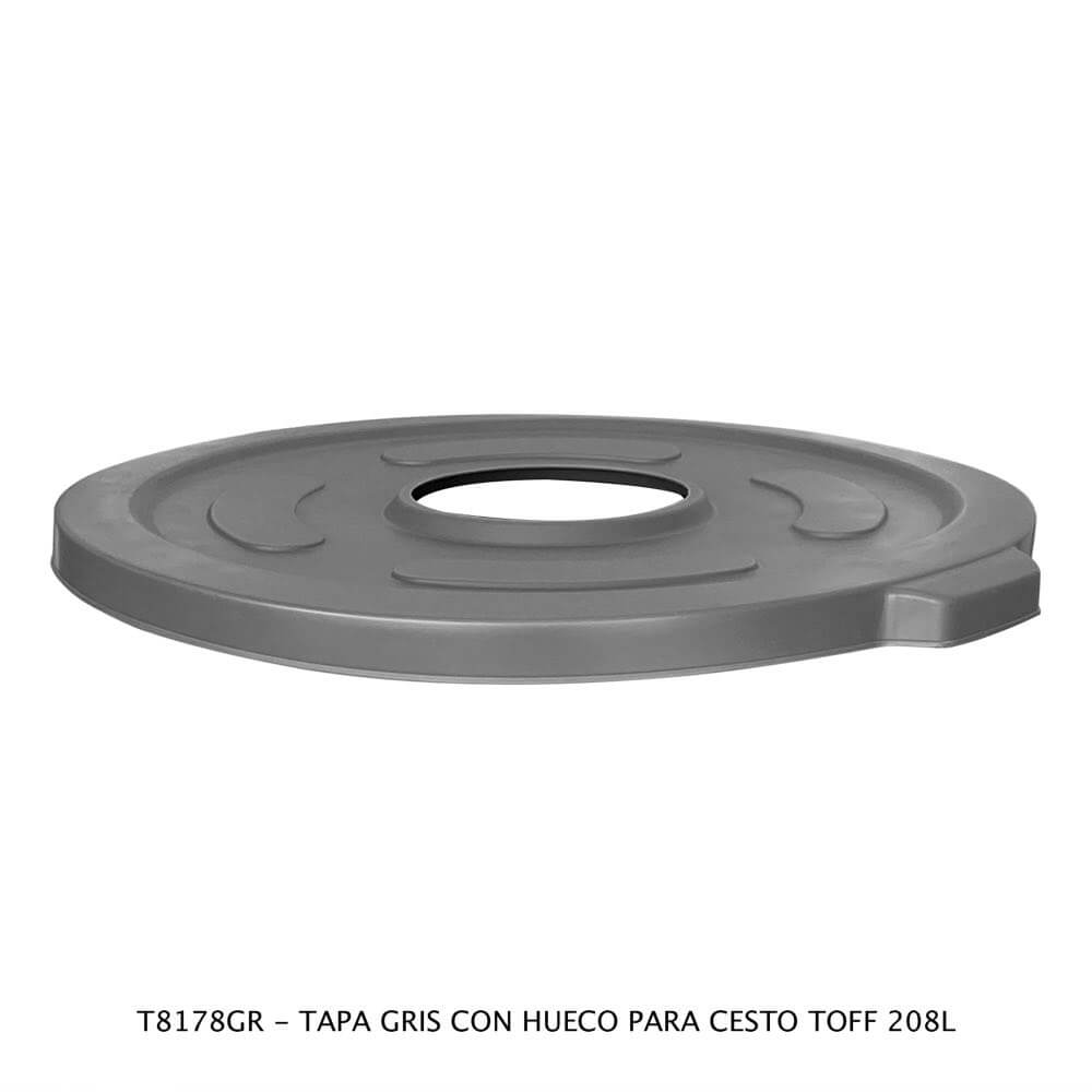 TAPA CIEGA CON VENTANA PARA CONTENEDOR TOFF 208lt - T8178GR